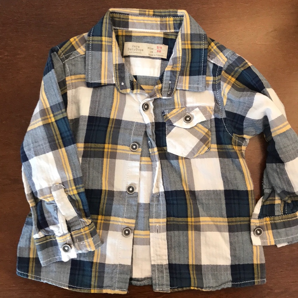 Zara baby collared button down shirt